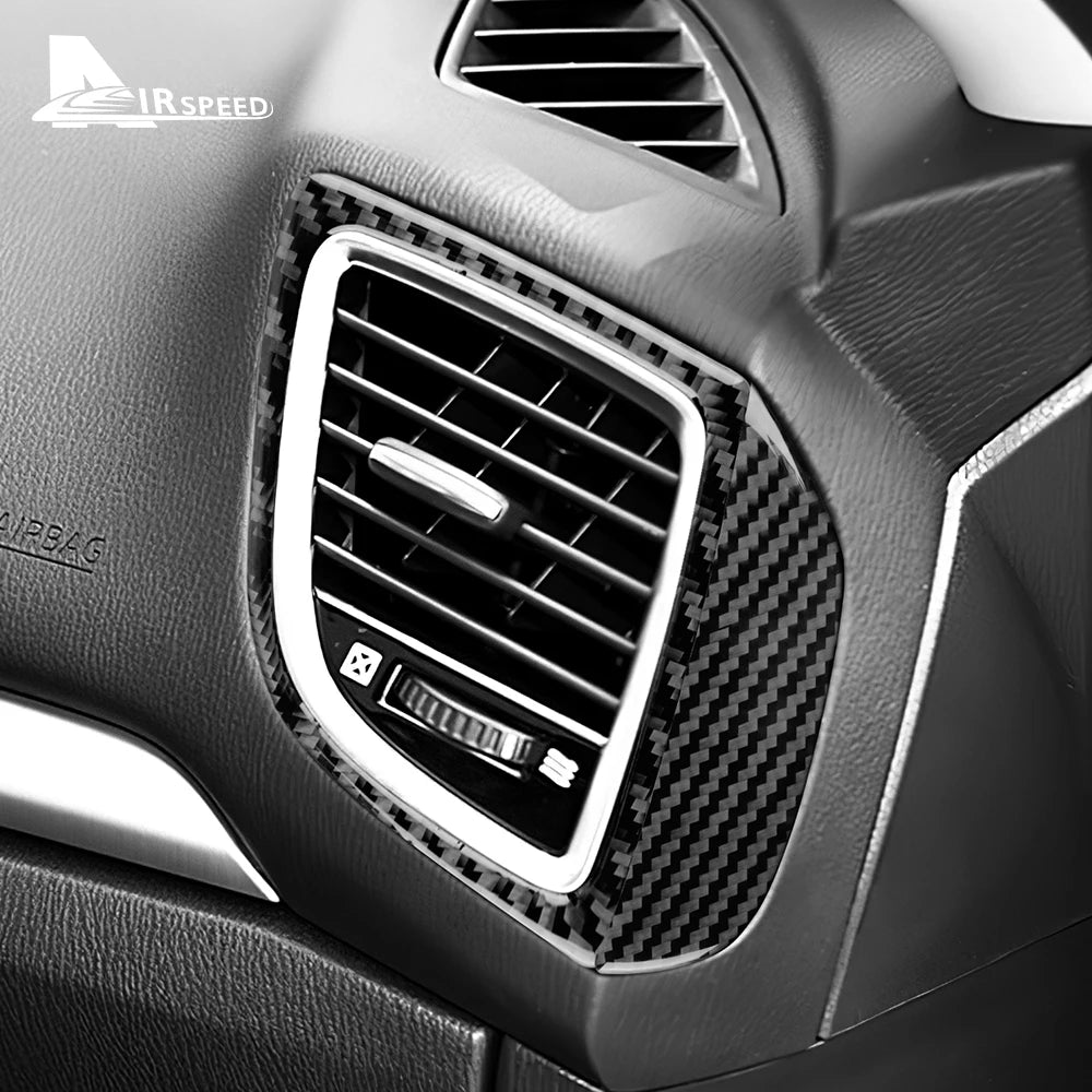 Real Carbon Fiber For Mazda 3 Axela 2014 2015 2016 2017 2018 LHD RHD Car Center Console Side Air Outlet Accessories Sticker