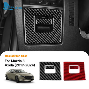 Real Soft Carbon Fiber Sticker For Mazda 3 BP Axela CX30 CX-30 2019 2020 2021 2022 2023 2024 2025 LHD Car Driver's Storage Box