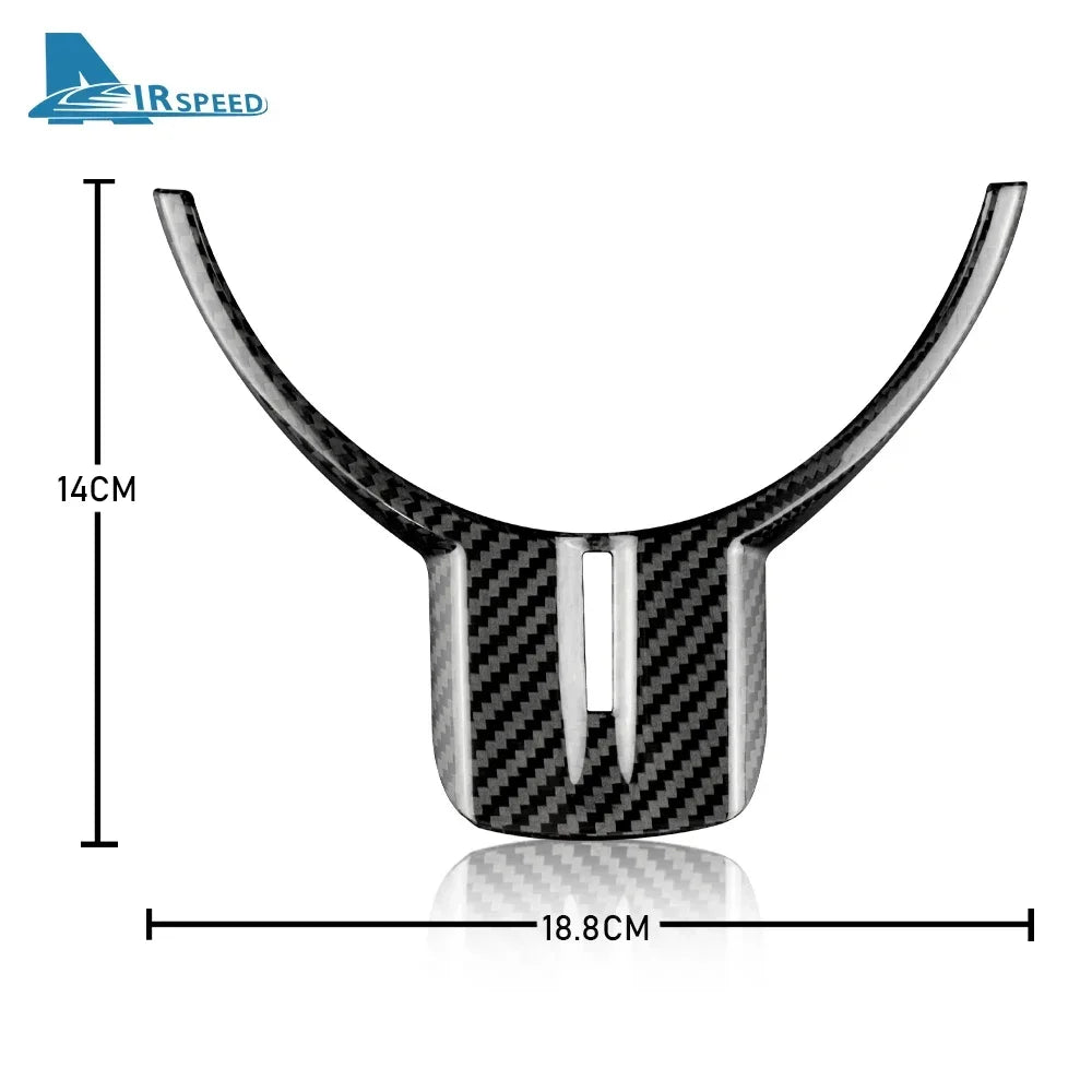 Real Dry Carbon Fiber Cover For Subaru BRZ Toyota 86 2012-2016 Car Steering Wheel Panel Protective Cover Sticker Trim Interior - detail view 6