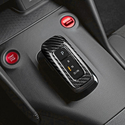 Real Dry Hard Carbon Fiber Automatic Gear Shift Knob Sticker For Nissan Z Z34/Fairlady Z 2023 2024 2025 2026 Accessories