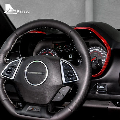 Real Hard Carbon Fiber For Chevrolet Camaro 2016 2017 2018 2019 2020 2021 2022 2023 Dashboard Frame Sticker Interior Accessories