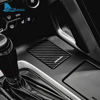 Real Hard Carbon Fiber Sticker For Chevrolet Corvette C7 2014 2015 2016 2017 2018 2019 Cigaratte Lighter Interior Accessories