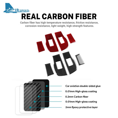 Real Soft Carbon Fiber Sticker For Mazda 3 Axela 2019 2020 2021 2022 2023 2024 2025 Car Rear Door Window Lifting Frame Panel