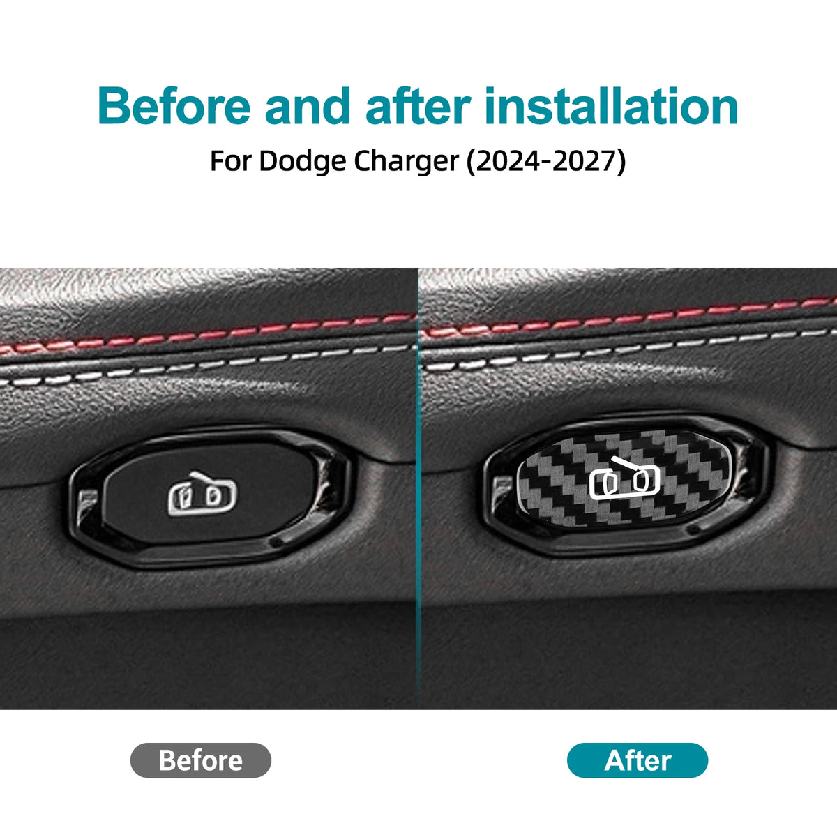 Sticker For Dodge Charger 2024 2025 2026 2027 Real Hard Dry Carbon Fib ...