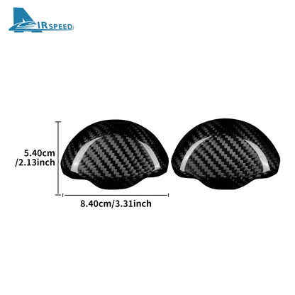 Real Dry Hard Carbon Fiber Sticker For Abarth 595 695 595C 695C Fiat 500 500C 2008-2024 LHD RHD Car Seat Belt Interior Cover
