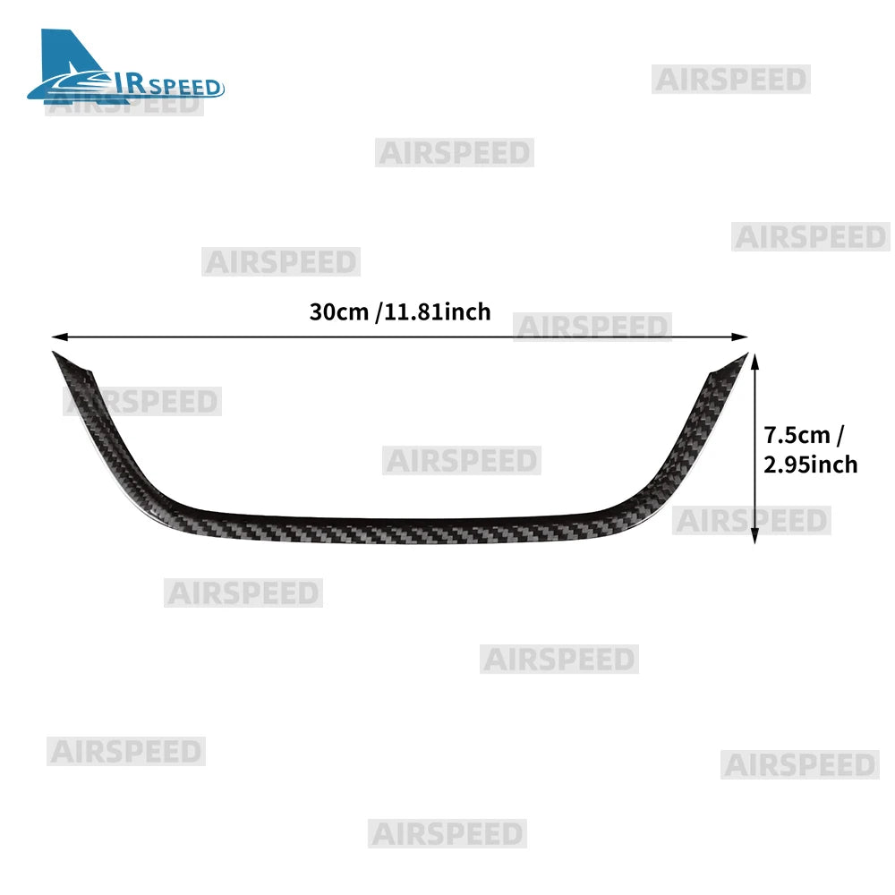 For Ford Fiesta 2018 2019 2020 2021 2022 2023 Real Dry Hard Carbon Fiber Center Console Air Vent Trim Cover Car Accessories - detail view 6