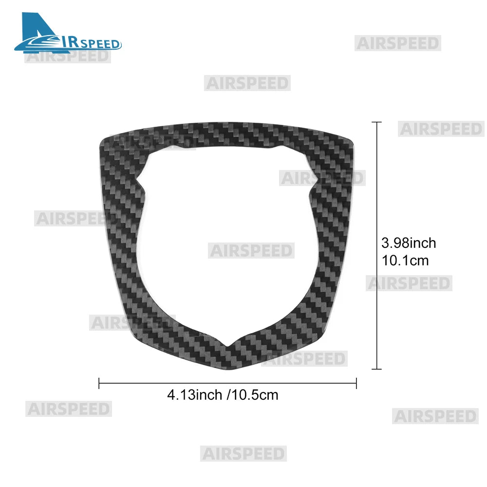 Real Dry Hard Carbon Fiber For Abarth 595 695 2012-2016 2017 2018 2019 2020 2021 2022 2023 2024 Front Badge Whiskers Logo Trim