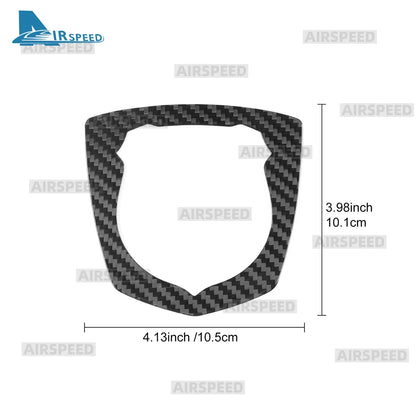 Real Dry Hard Carbon Fiber For Abarth 595 695 2012-2016 2017 2018 2019 2020 2021 2022 2023 2024 Front Badge Whiskers Logo Trim