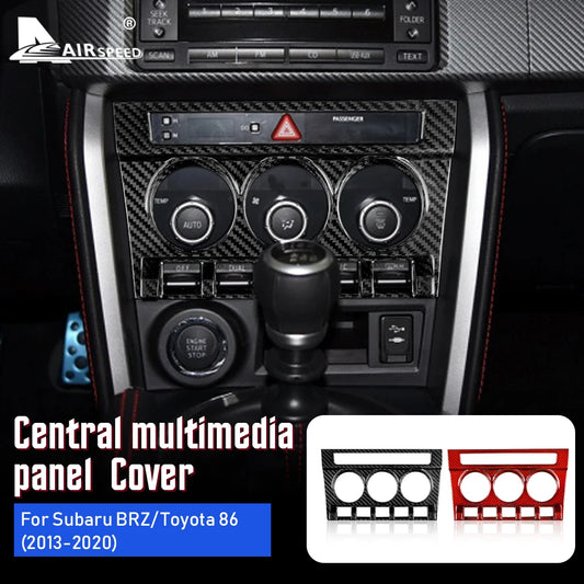 Real Hard Carbon Sticker For Subaru BRZ Toyota 86 2013 2014 2015 2016 2017 2018 2019 2020 Car AC Control Switch Panel Console - product view