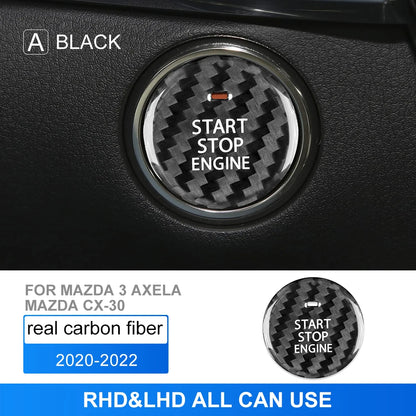 Real Hard Carbon Fiber Start Stop Engine Cover For Mazda 3 Axela BP 2020 2021 2022 2023 2024 2025 Car For Mazda CX-30 2020-2025 - detail view 8