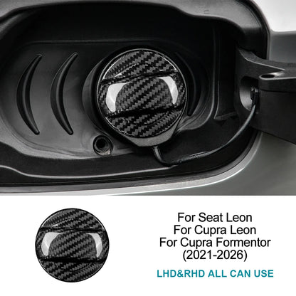 Real Hard Dry Carbon Fiber Sticker for Seat Leon/Cupra Leon/Cupra Formentor 2021 2022 2023 2024 2025 2026 Inner Fuel Tank Cap