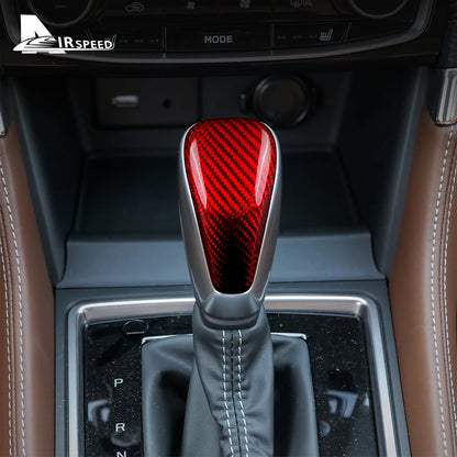 Real Hard Carbon Fiber For Subaru XV Impreza Forester 2018 2019 2020 2021 2022 2023 Outback 2021+ Gear Shift Knob Accessories - detail view 3