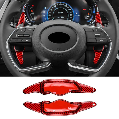 Hard Dry Carbon Fiber For Hyundai Genesis G70 Sonata 10 2020 2021 2022 Steering Wheel Paddle Shifter Extension Accessories