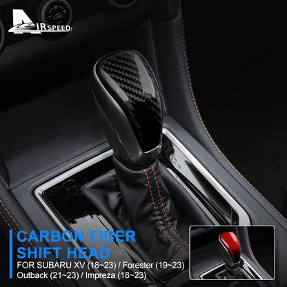 Real Hard Carbon Fiber For Subaru XV Impreza Forester 2018 2019 2020 2021 2022 2023 Outback 2021+ Gear Shift Knob Accessories - product view
