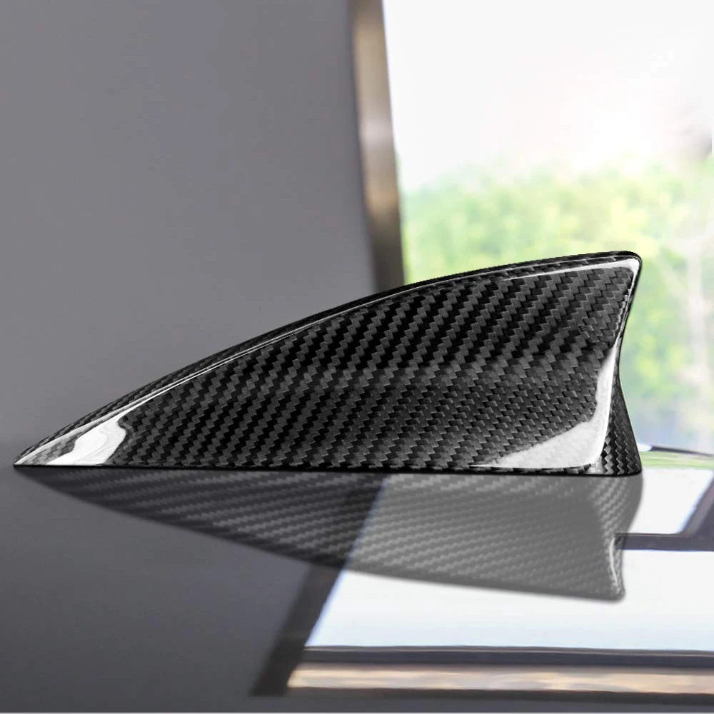 Hard carbon fiber Roof Shark Fin Antenna Cover Aerials Trim For Mazda 3 Axela 2014 2015-2019 Car Exterior Decoration Accessories - detail view 5