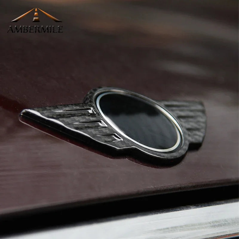 Car Front Hood Rear Trunk Logo Badge Emblem Sticker Carbon Fiber for Mini Cooper F54 F55 F56 F60 R55 R56 R57 R60 R61 Countryman - detail view 4