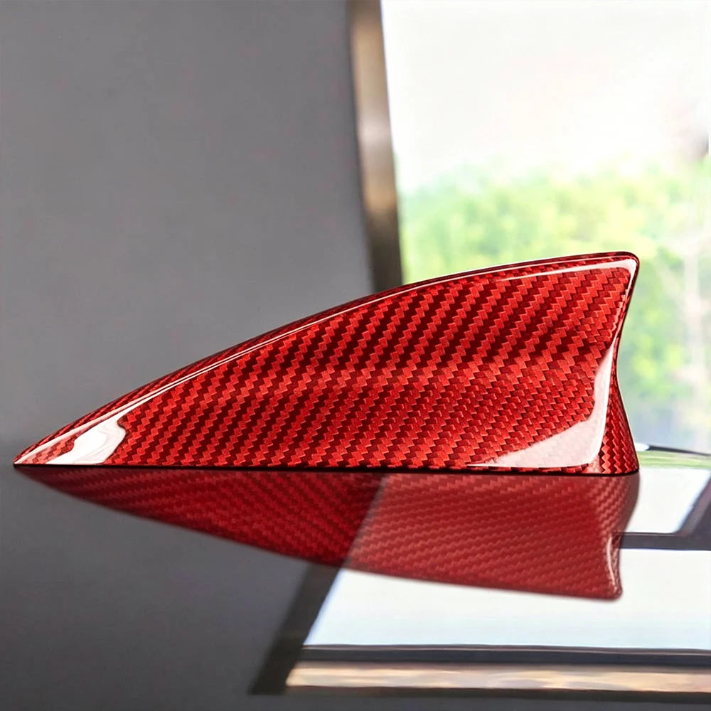 Hard carbon fiber Roof Shark Fin Antenna Cover Aerials Trim For Mazda 3 Axela 2014 2015-2019 Car Exterior Decoration Accessories - detail view 6