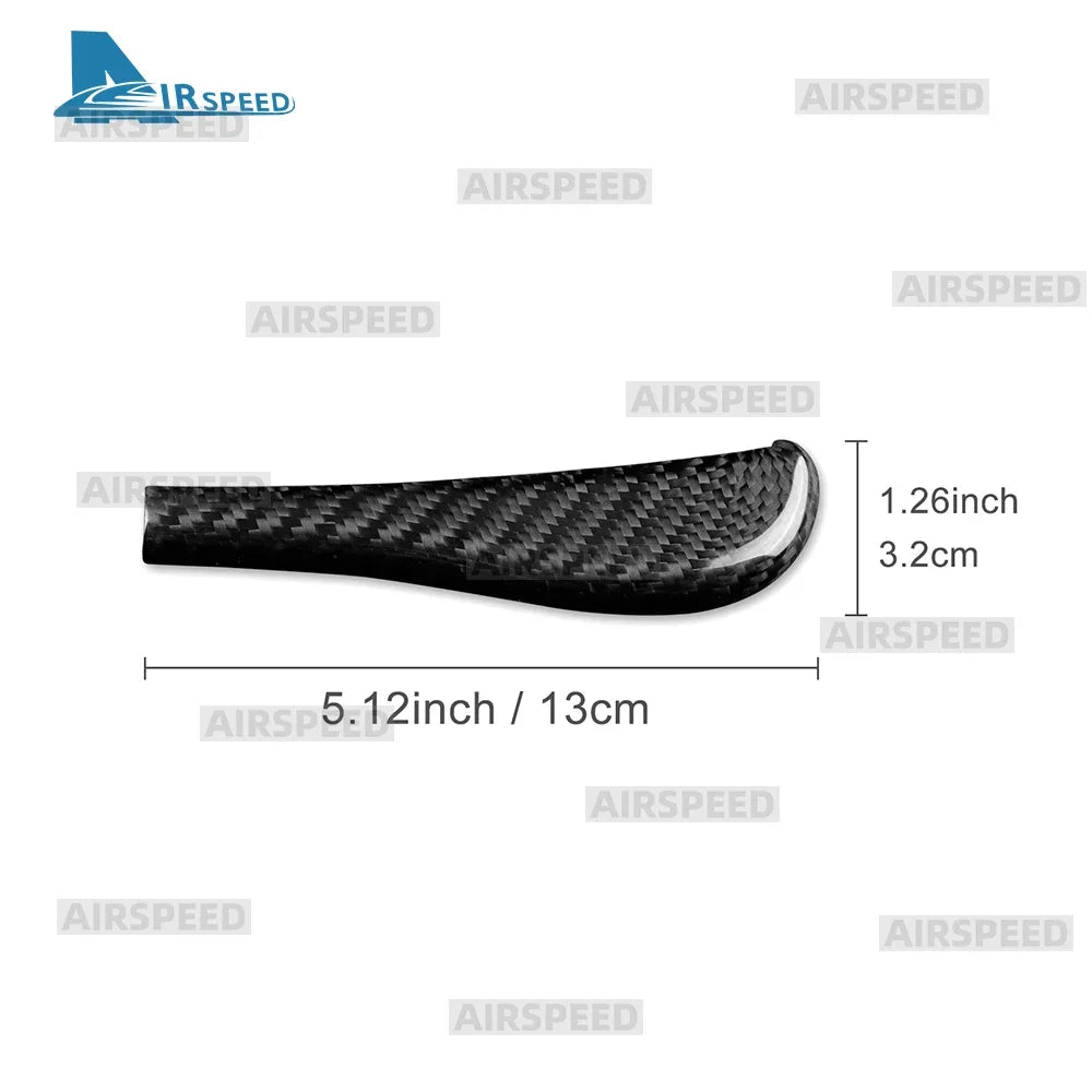 for Abarth 595 695 595C 695C 2012 2013 2014 2015 2016 -2024 Real Dry Carbon Fiber Car Steering Wheel Adjustment Lever Cover
