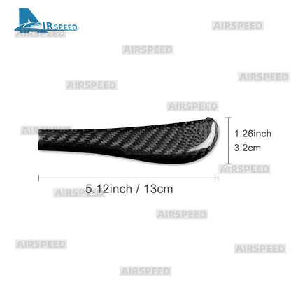 for Abarth 595 695 595C 695C 2012 2013 2014 2015 2016 -2024 Real Dry Carbon Fiber Car Steering Wheel Adjustment Lever Cover