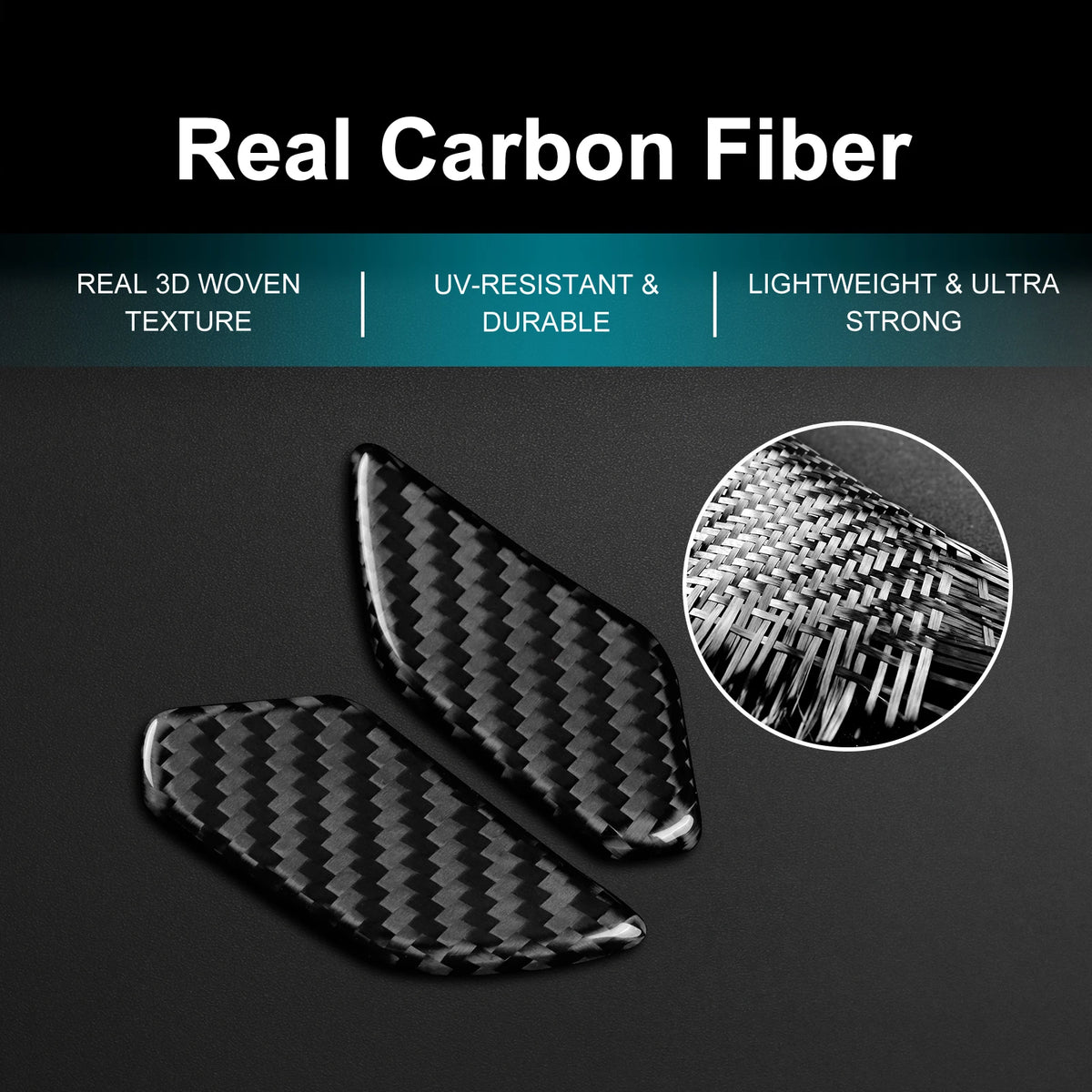Real  Hard Dry Black Carbon Fiber Steering Wheel Sticker Hyundai i20 N/i30 N/Elantra N/Avante N 2021 2022 2023 2024 2025 2026