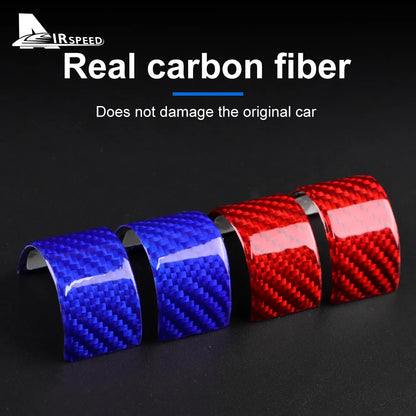 Real Hard Carbon Fiber Sticker For Chevrolet Corvette C8 2020 2021 2022 2023 Car Steering Wheel Ring Cover Interior Accessories