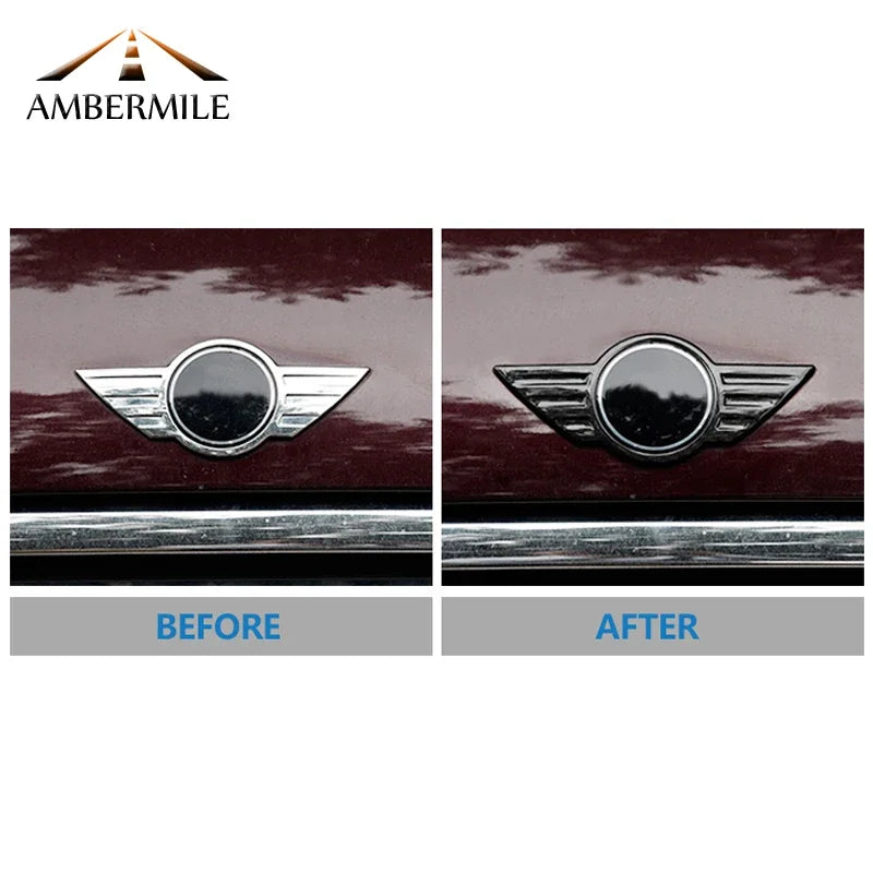 Car Front Hood Rear Trunk Logo Badge Emblem Sticker Carbon Fiber for Mini Cooper F54 F55 F56 F60 R55 R56 R57 R60 R61 Countryman - detail view 6