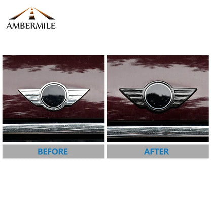 Car Front Hood Rear Trunk Logo Badge Emblem Sticker Carbon Fiber for Mini Cooper F54 F55 F56 F60 R55 R56 R57 R60 R61 Countryman - detail view 6