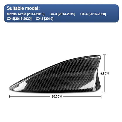 Hard carbon fiber Roof Shark Fin Antenna Cover Aerials Trim For Mazda 3 Axela 2014 2015-2019 Car Exterior Decoration Accessories - detail view 4