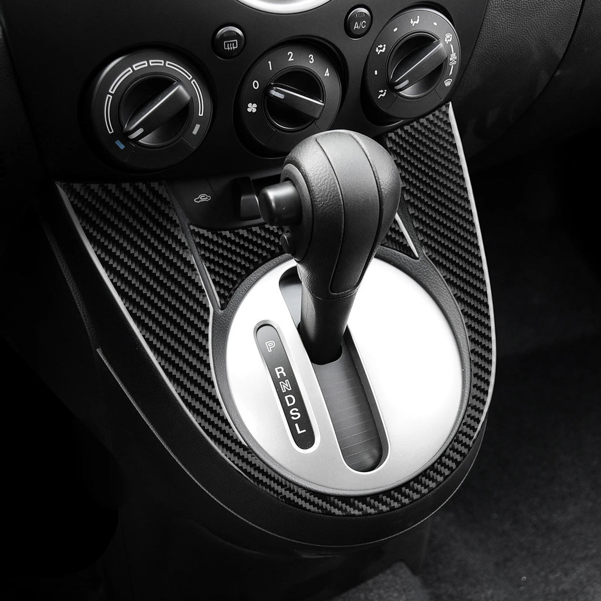 Carbon Fiber For Mazda 2 2008-2014 Outer Gear Shift Frame Trim Anti Scratch Sport Interior Decor Modification Car Accessories