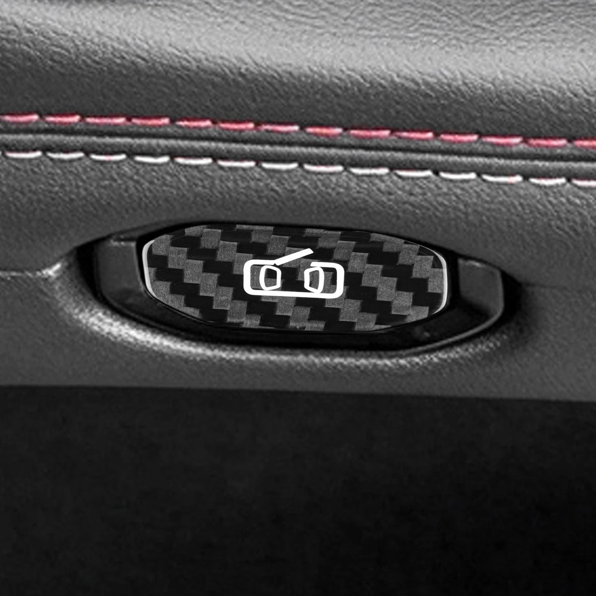 Sticker For Dodge Charger 2024 2025 2026 2027 Real Hard Dry Carbon Fiber Trim Car Door Switch Button Interior Accessories
