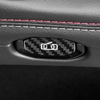 Sticker For Dodge Charger 2024 2025 2026 2027 Real Hard Dry Carbon Fiber Trim Car Door Switch Button Interior Accessories