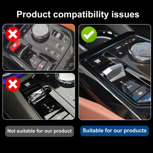 For BMW X3 G45 M3 G80 2025 IX i20 2021-2025 i5 G60 5 Series G60 2024 2025 LHD Real Dry Carbon Fiber Car Gear Shift Knob Trim - detail view