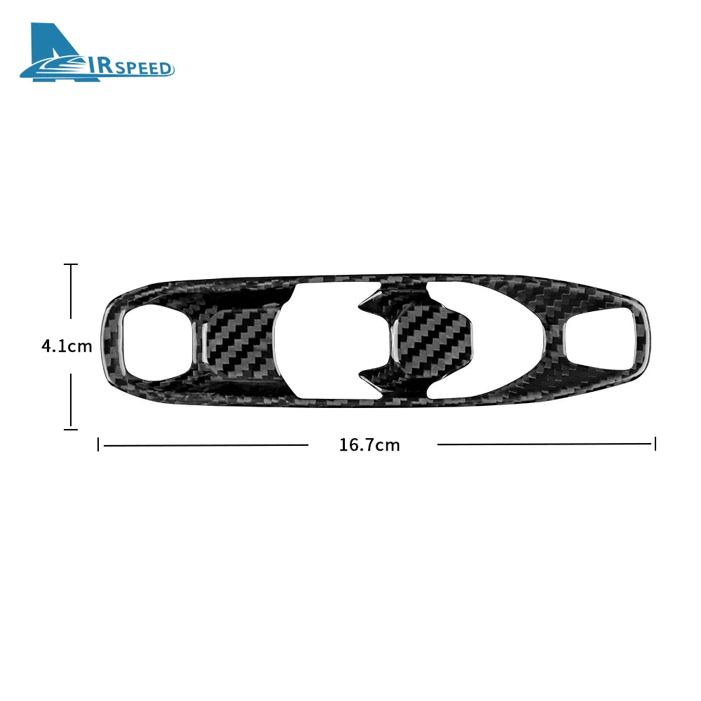 Real Hard Carbon Fiber For Chevrolet Corvette C8 2020 2021 2022 2023 Car Console Gear Shift Button Sticker Accessories