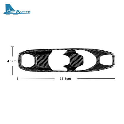 Real Hard Carbon Fiber For Chevrolet Corvette C8 2020 2021 2022 2023 Car Console Gear Shift Button Sticker Accessories