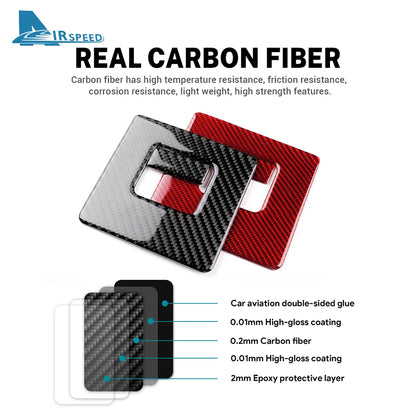 Real Soft Carbon Fiber Sticker For Mazda 3 BP Axela CX30 CX-30 2019 2020 2021 2022 2023 2024 2025 LHD Car Driver's Storage Box
