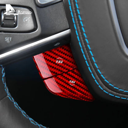 Real Hard Carbon Fiber For Chevrolet Corvette C8 2020 2021 2022 2023 Car Steering Wheel Panel Sticker Interior Trim Accessories