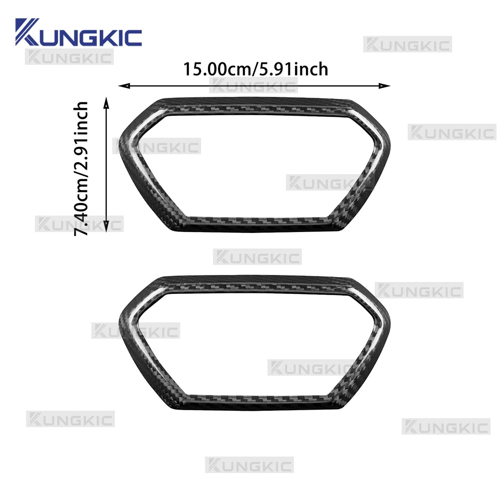 Hard Carbon Fiber Center Console Side Air Vent Frame Trim Cover For Seat Leon/Cupra Leon/Formentor 2021 2022 2023 2024 2025 2026 - detail view 5