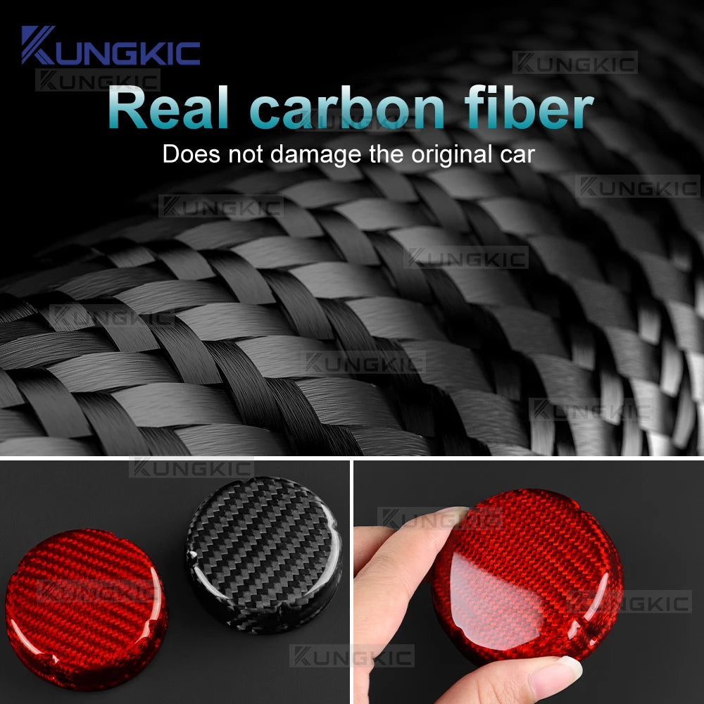 For Fiat 500 500C 2008 2009-2024 Abarth 595 595C 695 695C 2012-2024 Hard Dry Carbon Fiber Car Brake Fluid Tank Reservoir Cap - detail view 5