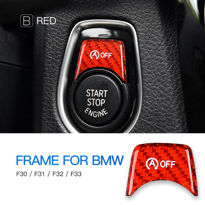 Carbon Fiber for BMW 3 4 Series F30 F31 F32 F33 F83 F82 M2 M3 Accessories Interior Trim Car Engine Start Stop OFF Button Sticker - detail view 7