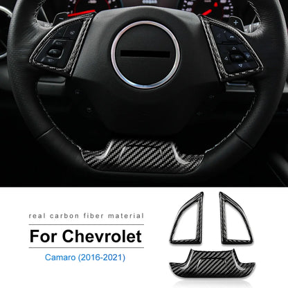 Real Hard Carbon Fiber For Chevrolet Camaro 2016 2017 2018 2019 2020 2021 2022 2023 Dashboard Frame Sticker Interior Accessories