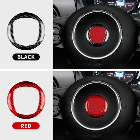 Real Hard Carbon Fiber Sticker For Fiat 500 Abarth 595 695 2008 2009 2010 2011 2012-2022 2023 Car Interior Carbon Accessories - product view