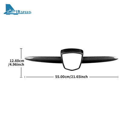Black Forged Carbon Fiber Front Emblem Frame Trim for 2012–2024 Abarth 595 & 695