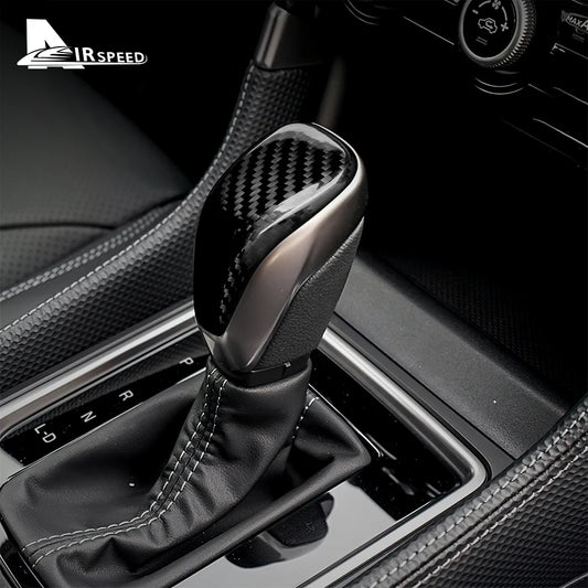 Real Hard Carbon Fiber For Subaru XV Impreza Forester 2018 2019 2020 2021 2022 2023 Outback 2021+ Gear Shift Knob Accessories - detail view