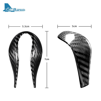 Real Hard Carbon Fiber Sticker For Infiniti Q50 2013 2014 2015 2016 2017 Car Gear Knob Shifter Cover Interior Accessories