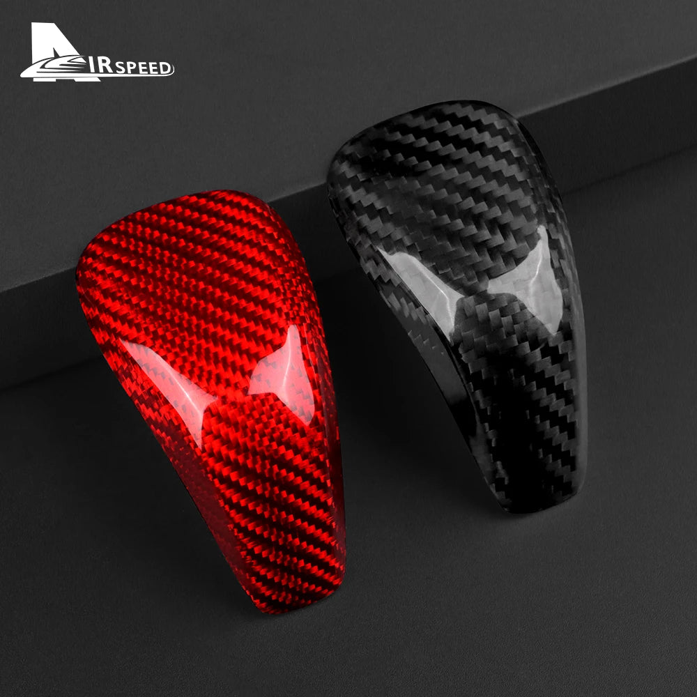 Real Hard Carbon Fiber For Subaru XV Impreza Forester 2018 2019 2020 2021 2022 2023 Outback 2021+ Gear Shift Knob Accessories - detail view 5