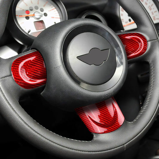 for MINI Cooper Countryman R60 R55 R56 R57 2010 2011 2012 Real Hard Carbon Fiber Car Steering Wheel Cover Trim Accessories - product view