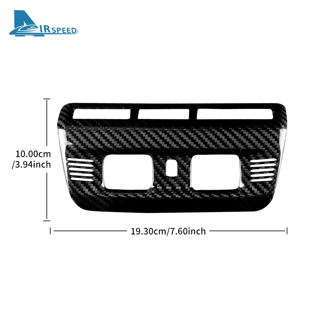 Real Hard Carbon Fiber Sticker For Chevrolet Corvette C8 2020 2021 2022 2023 Front Reading Lamp Frame Interior Accessories