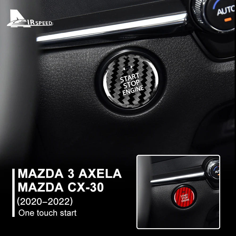 Real Hard Carbon Fiber Start Stop Engine Cover For Mazda 3 Axela BP 2020 2021 2022 2023 2024 2025 Car For Mazda CX-30 2020-2025 - product view