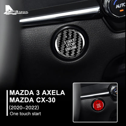 Real Hard Carbon Fiber Start Stop Engine Cover For Mazda 3 Axela BP 2020 2021 2022 2023 2024 2025 Car For Mazda CX-30 2020-2025 - product view
