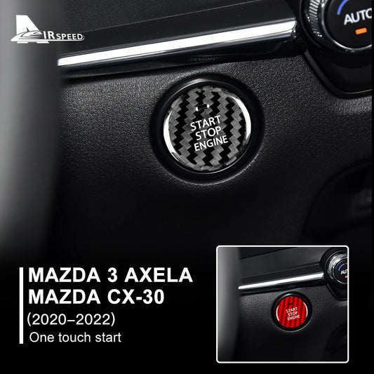 Real Hard Carbon Fiber Start Stop Engine Cover For Mazda 3 Axela BP 2020 2021 2022 2023 2024 2025 Car For Mazda CX-30 2020-2025 - product view